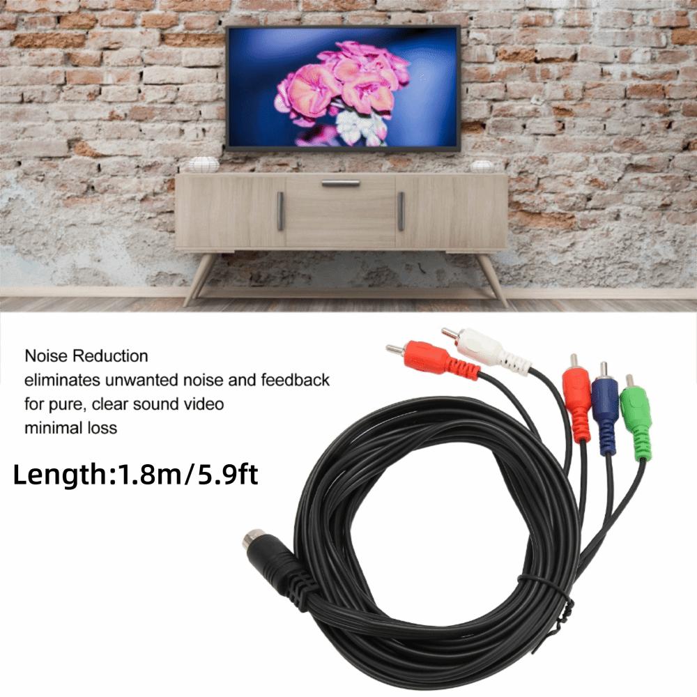 Red Green Blue and Red White 10 Pin DIN to 5RCA Cable AV Connection Wire Cable Home Entertainmen