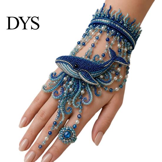Pulsera de Mano Hecha a Mano Kit DIY con Cuentas, Set para Hacer Joyería con Tejido de Cuentas, Kit de Manualidades con Cadena Ajustable para Adultos Regalos Suministros para Amantes de las Manualidades