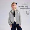 ASK JUNIOR Moletom Pesado com Capuz e Zíper Estilo College para Meninas