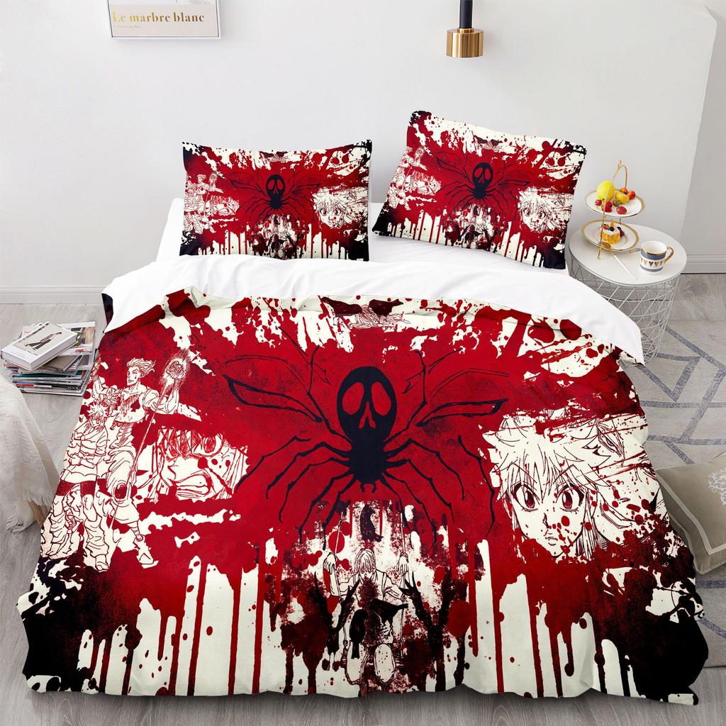 Hunters Killua Gon Freecss Duvet Cover Pillowcase Hunter Hunter Bedding Set Adult Bedroom Decoration Single Double Large Size