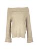 European and American Off-Shoulder Women's Long-Sleeved Knitted Sweater for Autumn and Winter