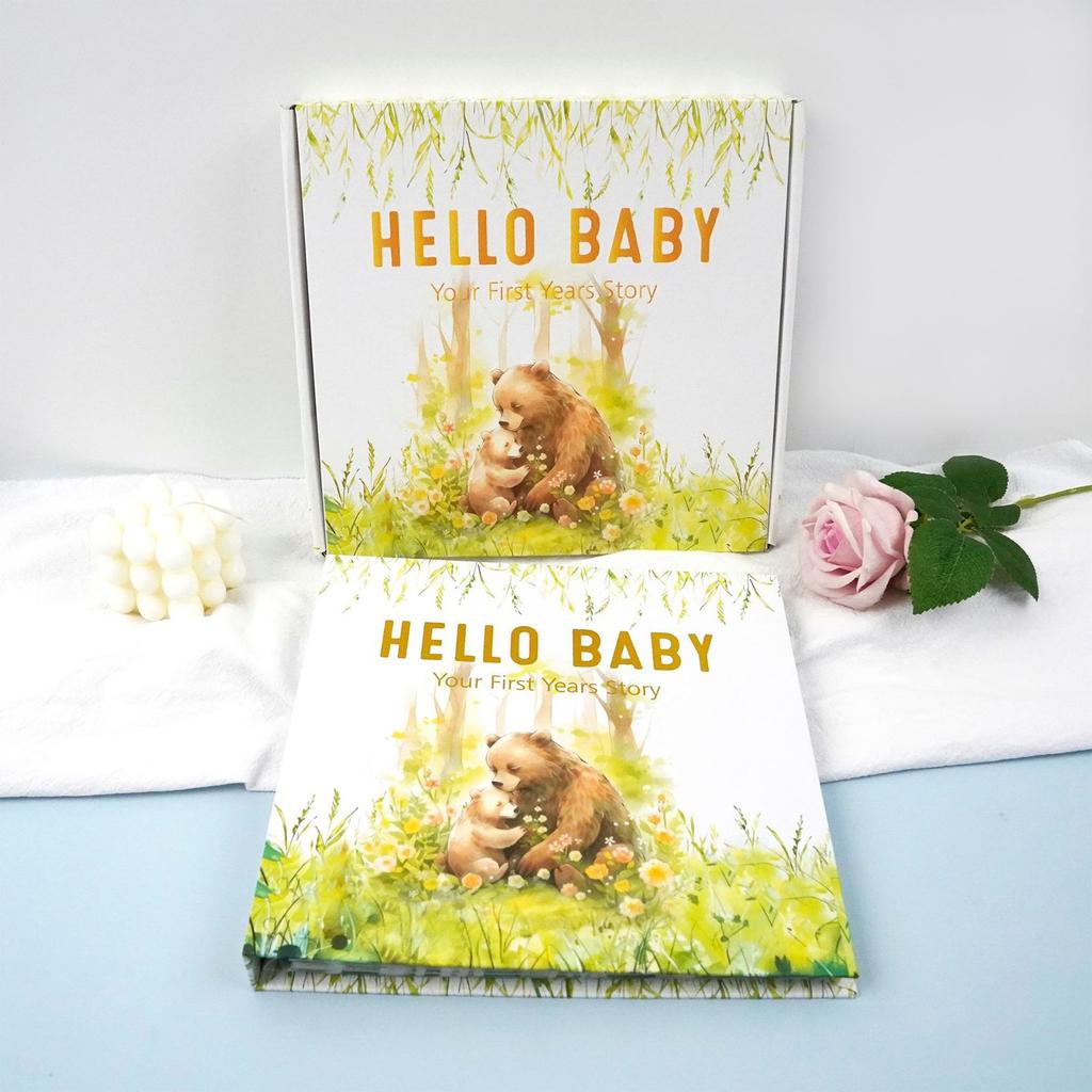 Babywachstum Erinnerungsbuch, Erstes Aufzeichnungsbuch für frischgebackene Eltern, Baby-Erinnerungsbuch, Baby-Scrapbook Baby-Buch