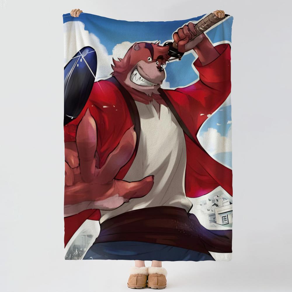 anime T-The Boy and the Beast-T Throw Thick Comfort Flannel Quilt, Multi-scene Use Indoor Outdoor Daily Nap