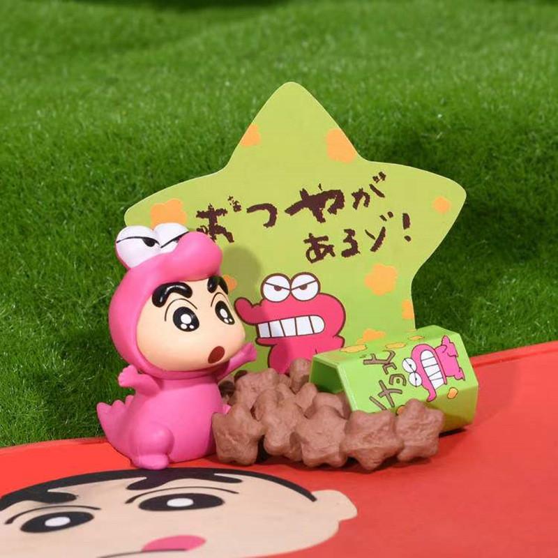 Crayon Shin-chan Family Message Board Adorable Office Stationery Assistant Cake Decor Pvc Figurine Blind Box