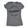 Womens Funny T Shirts Promoted To Grandma 2026 Sarcastic Family Tee For Ladies