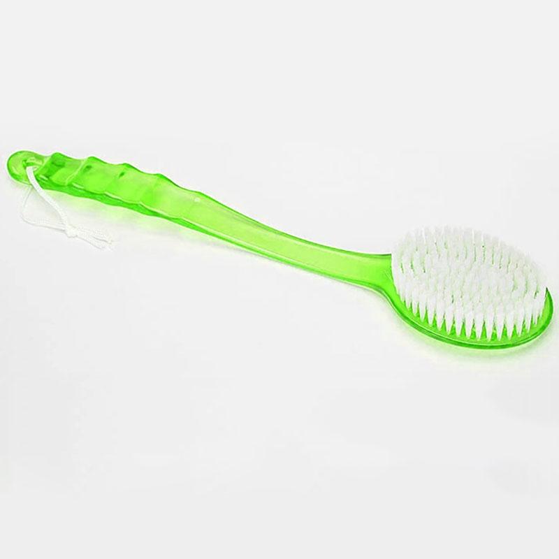 

1 шт., скруббер с длинной ручкой, массажная щетка для кожи, растирающая щетка для ног, щетка для отшелушивания спины зелёный