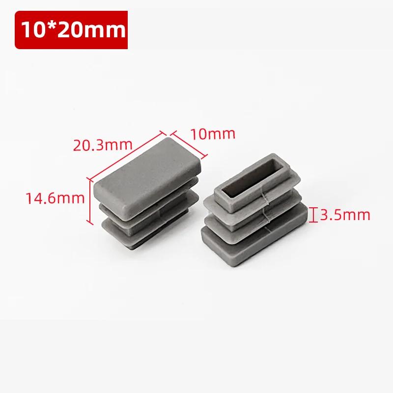 8~50 Stück Graue Kunststoff Rechteckige/Quadratische/Runde Quadratische Blindstopfen Rohreinsätze Stopfen Stopfen Stopfen 16mm~100mm