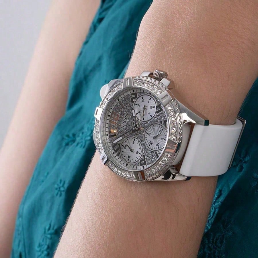 

Часы Guess для женщин - Браслет из нержавеющей стали Элегантные кварцевые часы, Женские часы, подходящие для бизнеса и в качестве подарка для семьи и друзей GW0045L1