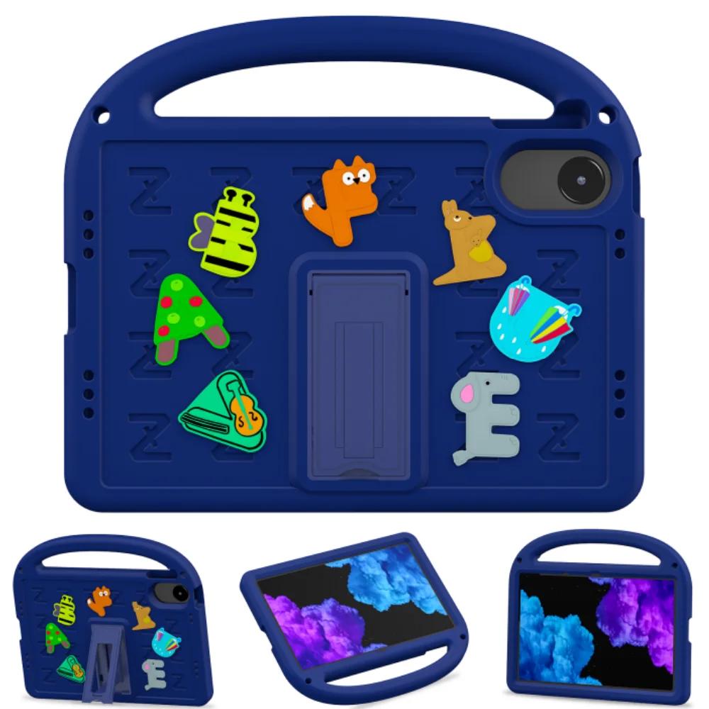 Étui souple en EVA pour enfants pour Redmi Pad 2 11 pouces Mignonnes Lettres de dessin animé Housse de tablette antichoc pour Redmi Pad 2 4G 11 RedmiPad2 11 2025 4G bleu marine