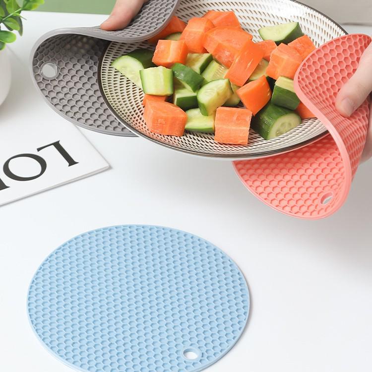Round Silicone Honeycomb Heat-Resistant Placemat & Coaster