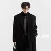 Men's Thickened Wool Coat - 2025 Autumn/Winter Korean Style Long Windbreaker, Handsome Plus Size Outerwear