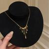 Versatile Waterdrop Necklace Luxury Clavicle Chain Elegant Tassel Necklace  Women Fashion