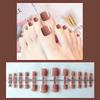 24Pcs Solid Color Square Nail Tips Short Press On Toenails Acrylic Fake Toe Nails Full Cover Artificial Foot Extension Tips