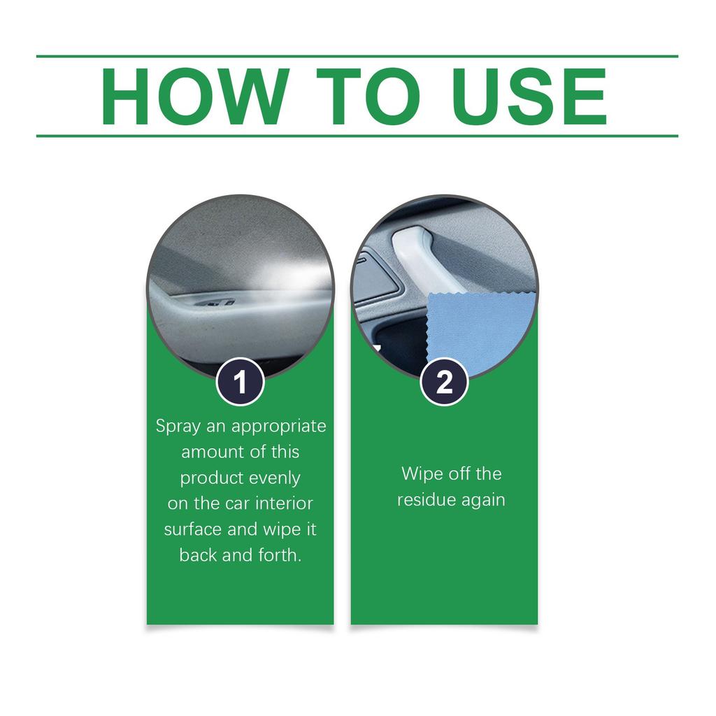 Car Interior Refurbishment Agent, Cleaning, Decontamination, Material Waterproofing, Interior Polishing,100ml