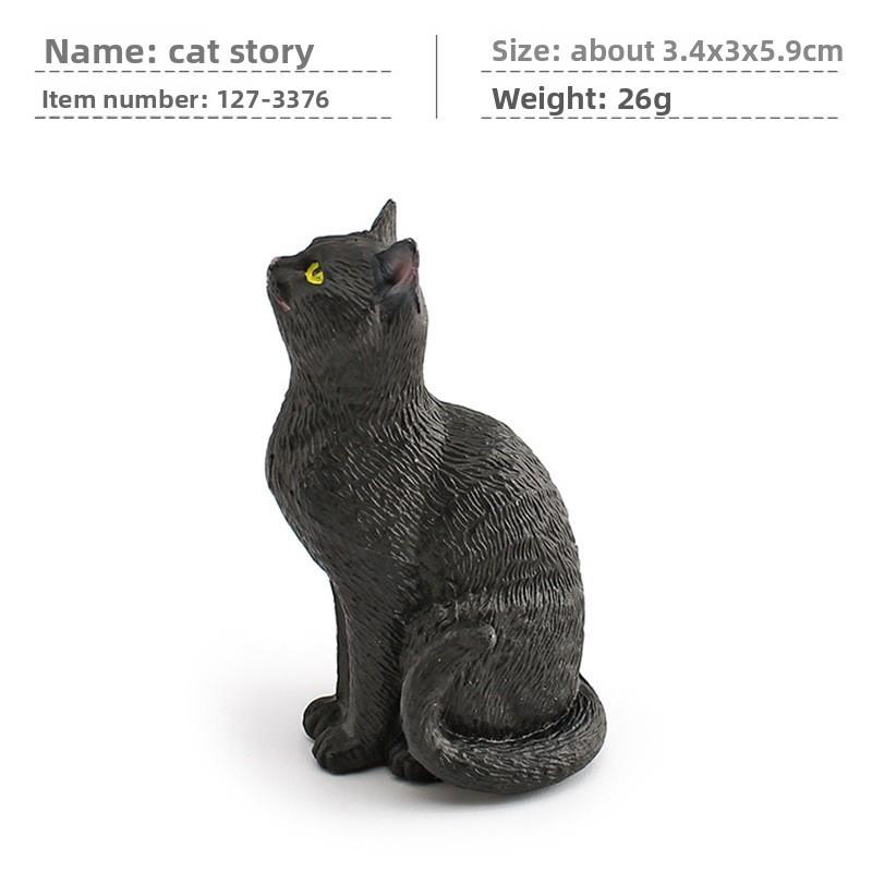 Cat Cartoon Pvc Sculpture With Realistic Form For Home Display Gift Childrens