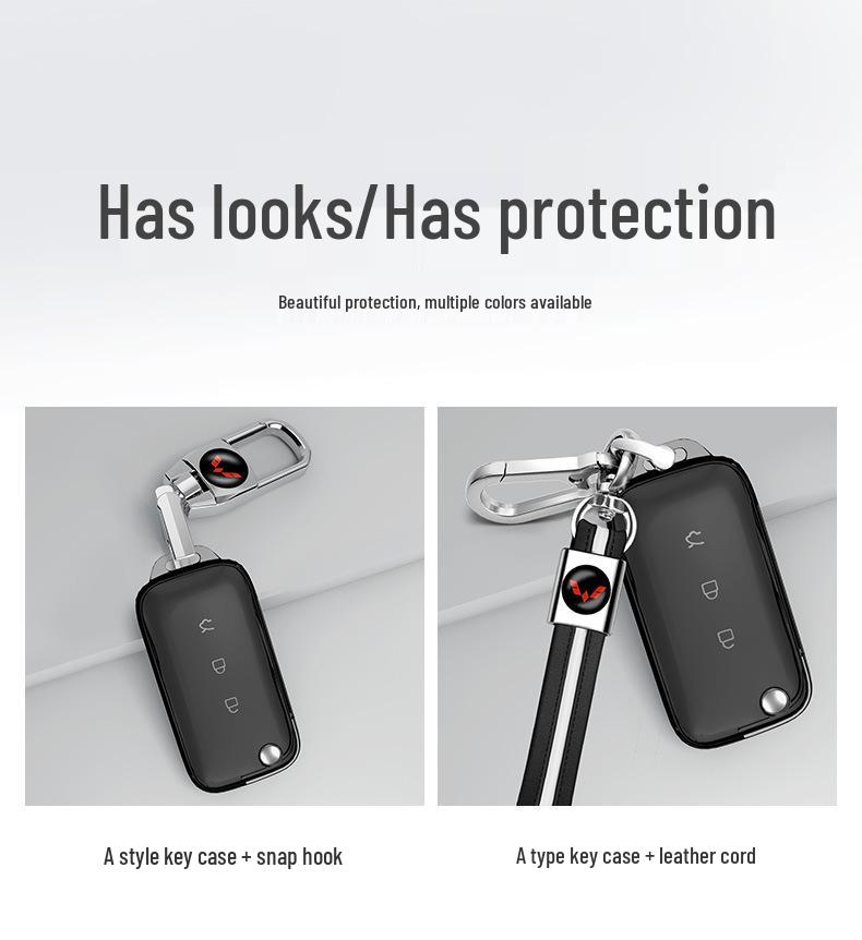 Transparent Full Wrap Key Case for Wuling Hongguang MiniEV/S3/New Hongguang Plus Journey