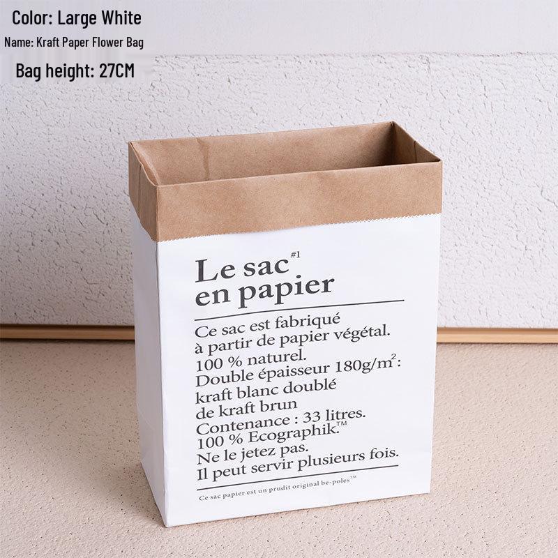 Nordic Style Mini Kraft Paper Storage Bags, Double Layer Thickened Vase MW90888