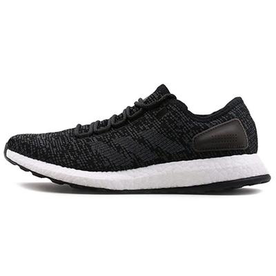 Adidas Pure Boost 2017 Slip Resistant Lightweight Non Slip Lightweight Low Top Casual Running Shoes Unisex Black White S77190