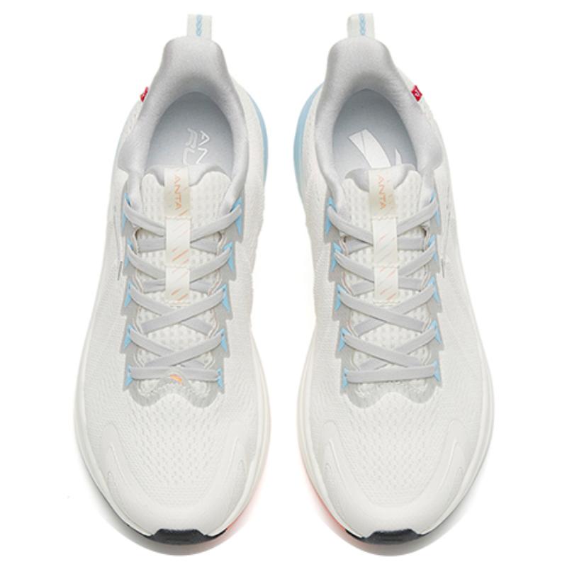 Anta Rocket 4.0 Advanced Training Collection Breathable Low-Top Running Shoes Women's White Silver Orange Sneakers 122245530-2