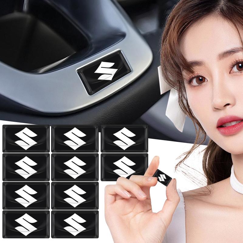 Car Styling 3D Epoxy Car Steering Wheel Dashboard Decoration Stickers for Suzuki SV 650 B-King GSR GSR750 GSR600 SV 650 BURGMAN DRZ GSXF