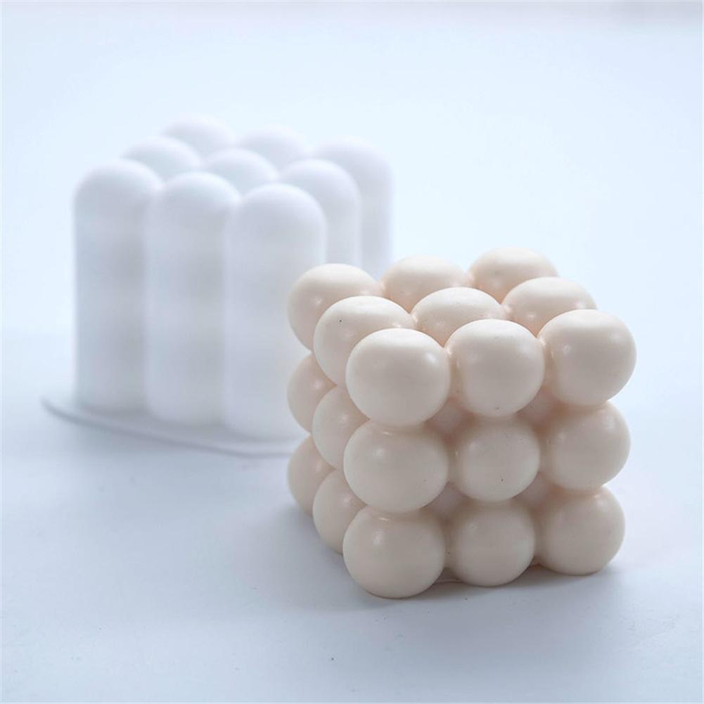 

3d Concave Sphere Magic Cube Baking Mold Reusable Silicone Baking Tool Single hole nine ball#0
