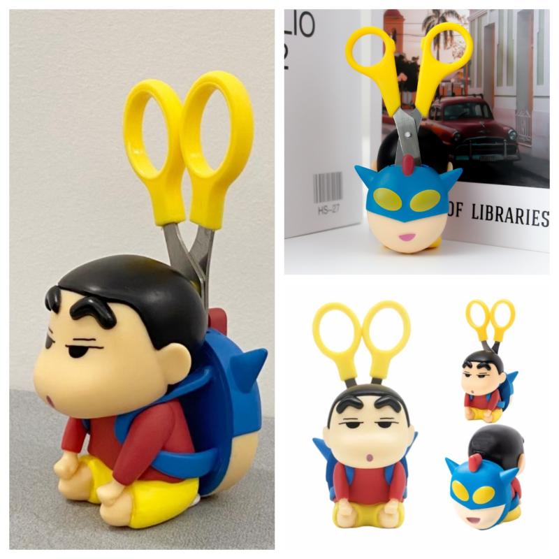 Crayon Shin-Chan Scissor Storage Cute Cartoon Originality Modeling Storage Ornament Office Desktop Ornament Student Gift