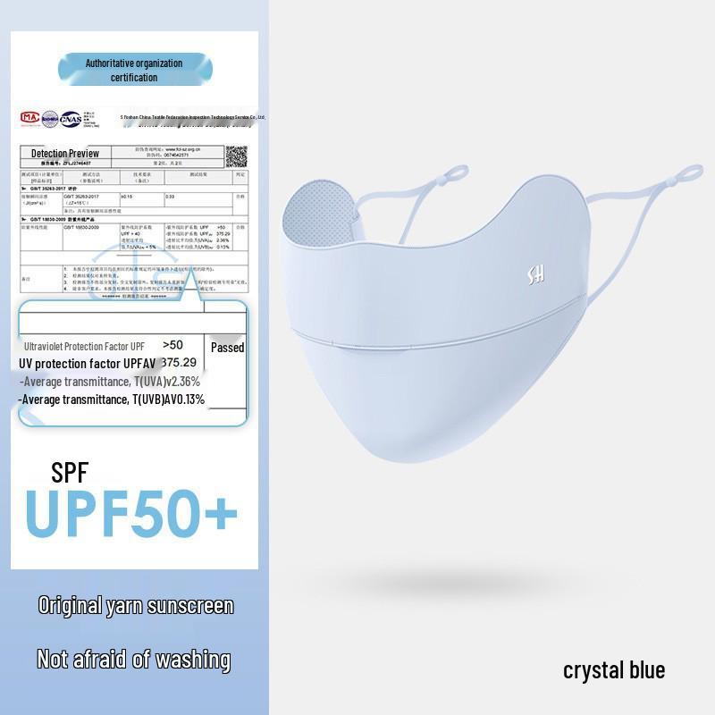 Summer Ice Silk Gradient Sunscreen Mask - UV Protection, Breathable Eye Cover for Men & Women