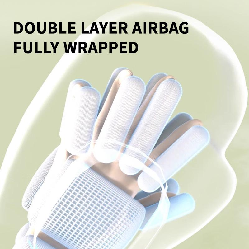 Portable AIR WAVE Massage Gloves Heating + Air Pressure Relief Portable Hand Massager for Pain, Numbness & Carpal Tunnel Rechargeable & Lightweight