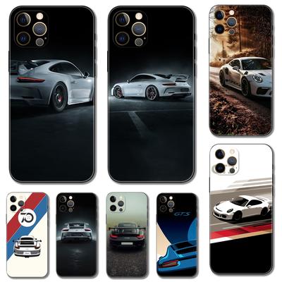 כיסוי טלפון 911 GT3 לאייפון 5 5s 2020se 6 6s 7 8 פלוס x 10 XR XS 11 12 13 מיני פרו מקס שחור TPU כיסוי אחורי