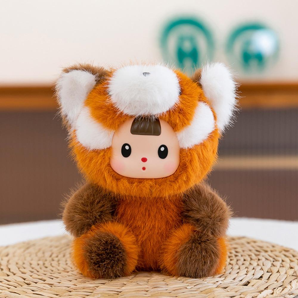 Cartoon Little Raccoon Plush Doll Cute Animal Strawberry Cat Doll  Kids Birthday Christmas