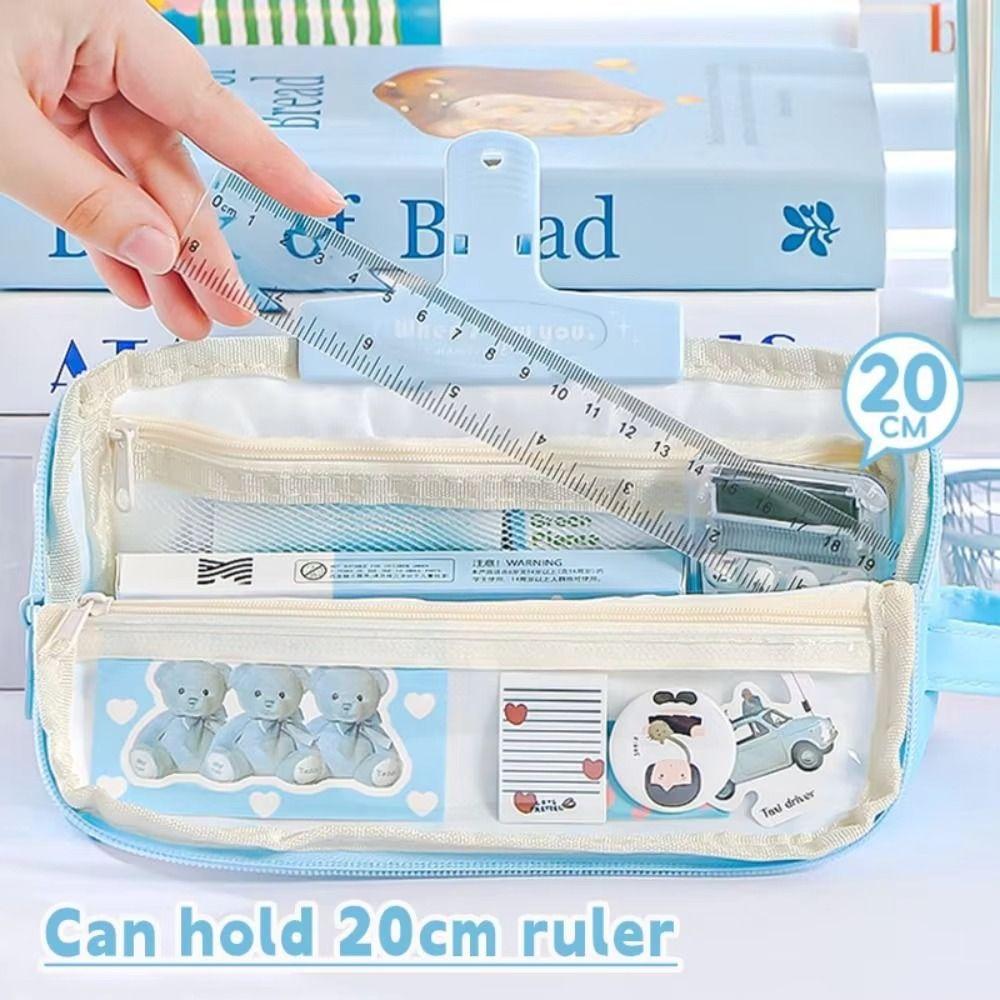 Portable Large Capacity Pencil Case Detachable Cosmetic Storage Bag Bag Back To School