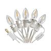 5 Base C7 String Bulbs Christmas Village Light Accessory Cord with 5 Led Light Bulb