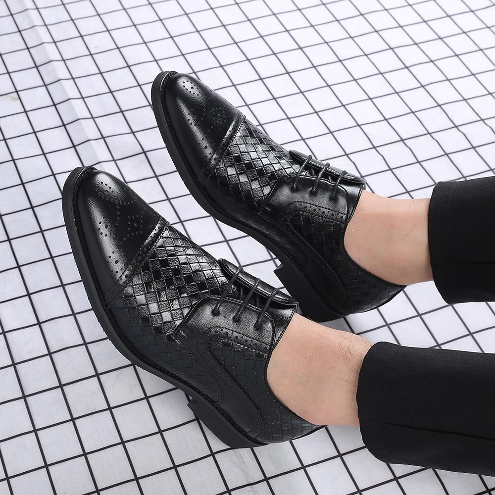New Men Plus Size Business Formal Casual Splicing Carving Breathable Comfortable Classic Youth Fashi Shoes