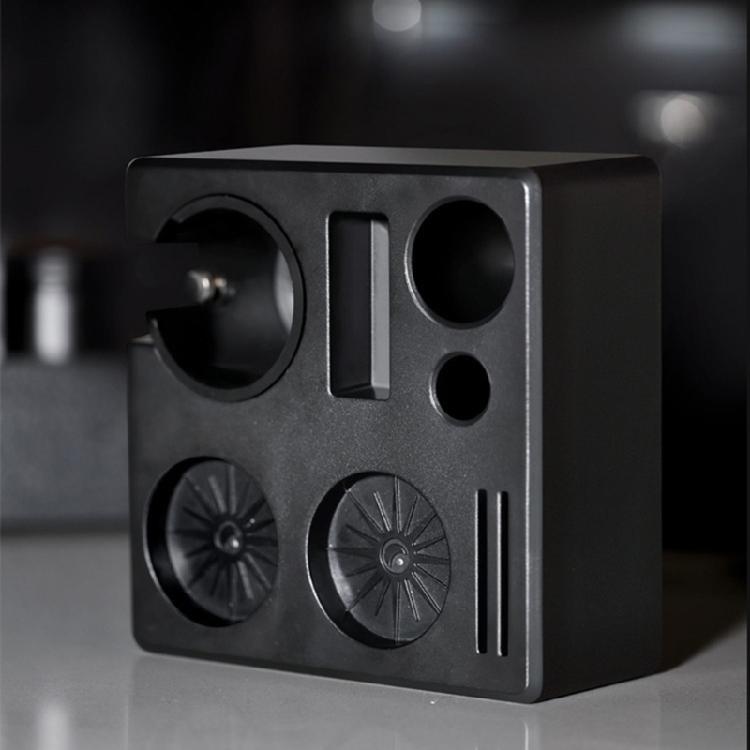 Kitchen Storage Solution Espresso Coffee Tamper Station Stand With Tool Drawer Compartment for 51/54/58mm Portafilter