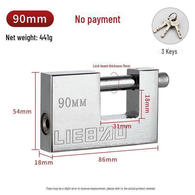 

Противоугонная прямоугольная защита навесного замка с функциями защиты от взлома и сдвига для дверей и шкафов