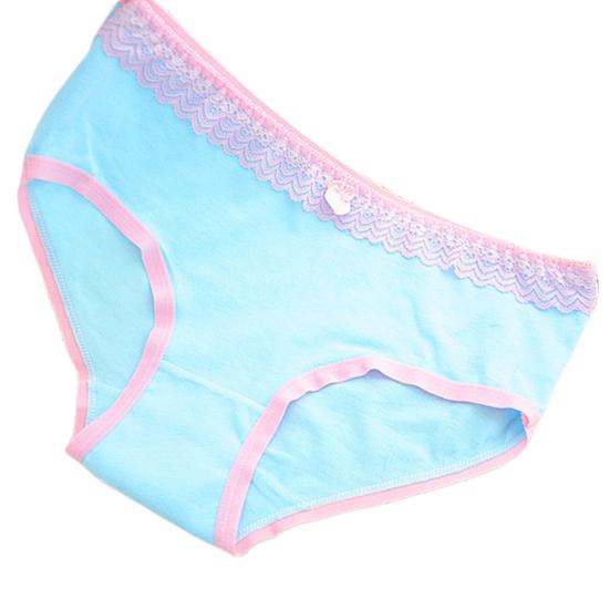 Women's Girls' Bowknot Lace Cotton Panties Briefs Underpants Intimates