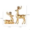 2Pcs Reindeer Figurines Resin Deer Statue Furnishing Creative Sculptures for Home Shelf