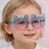 Cute Funny Cat Ear Bow Kids Sunglasses Pearl Rhinestone UV Protection Toddler Girl Gradient Lens Shades Birthday Gift KJ245