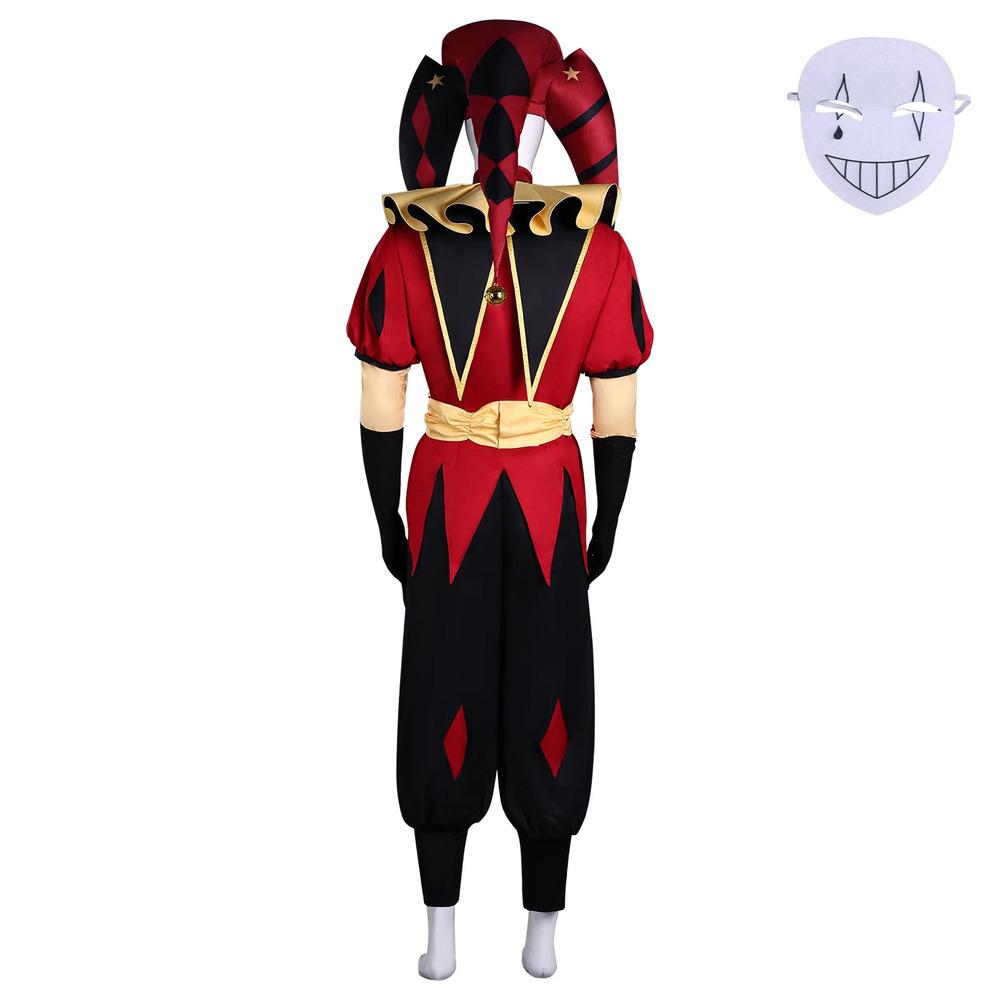 Anime Game Freak Circus NEW Cosplay Costume Pierrot Clown Pants Coat Headwear Mask Cosplay Outfit For Adults Halloween