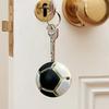 Keychain Pendant Mini Football Shape Team Logo Keychain Portable Decompression
