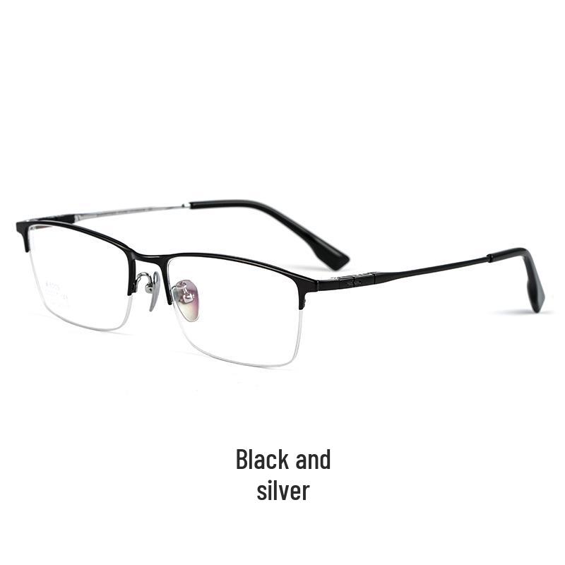 

Мужская сверхлегкая титановая полуободковая оправа для очков Bestfen BW6009B для рецептурных линз