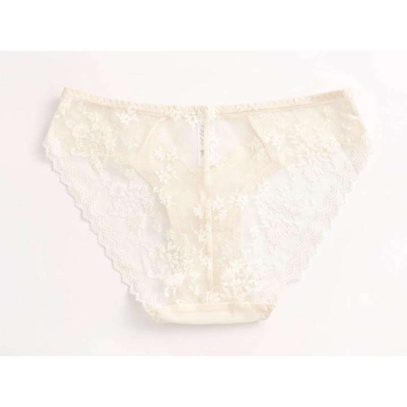 Women Sexy Floral Lace Ultra Thin Breathable Low Waist Cotton Crotch Butt Lifting Triangle Briefs