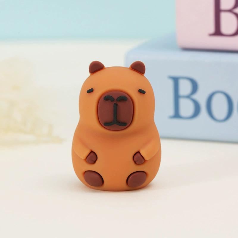 Capybara Pencil Sharpener Cartoon PVC Pencil Sharpener Flexible Portable Students Stationery Supplies Teacher Rewards Gift