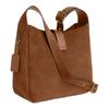 Coach Hadley 25 Metall-Logo Wildleder Achseltasche Schulter Crossbody Tasche Mittel Damen Braun