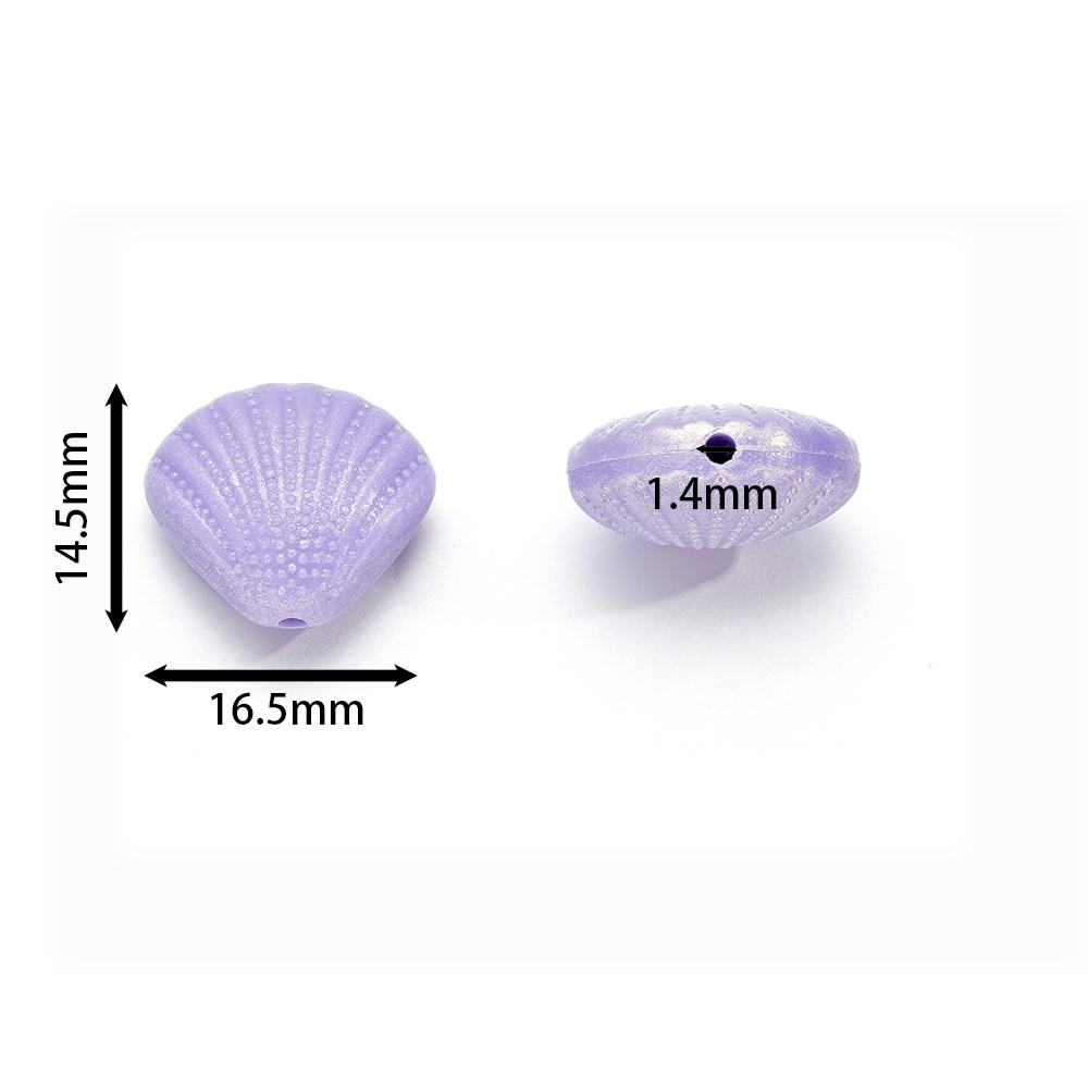 10-20pcs/lot Acrylic Pearl Colored Shell Shape Beads Bracelet Necklace Loose Spacer Beads For DIY Jewellry Handmade Findings