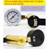 Vacuum pistol pump test kit, portable durable aluminum vacuum gauge manual vacuum pressure pump brake fluid discharge kit