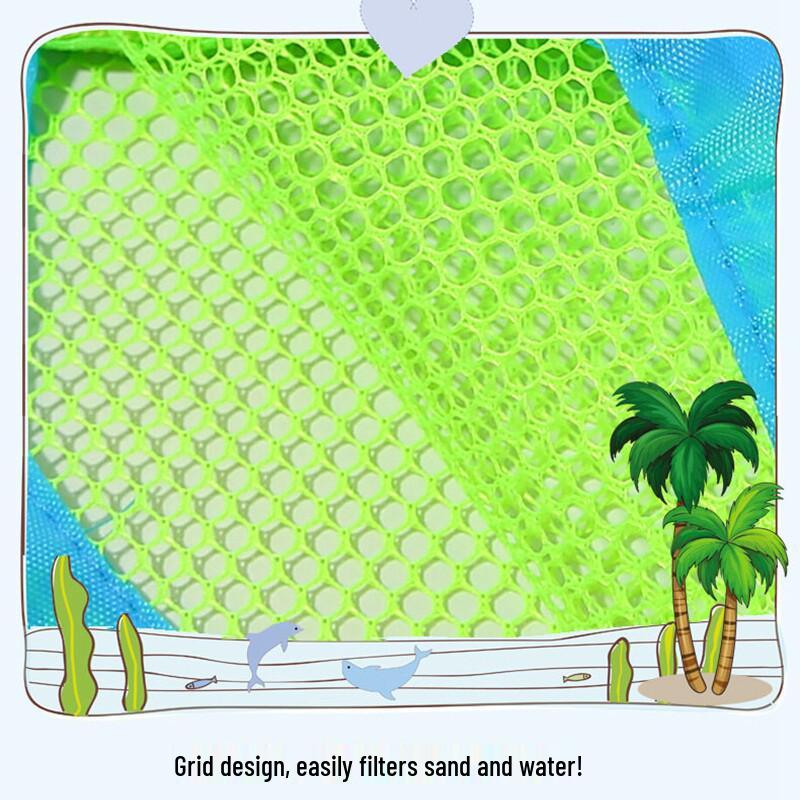 Large Capacity Mesh Beach Bag for Kids' Toys and Sand Tools