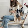 Knitted Cardigan Women's Plus Size Autumn and Winter Loose Thick Sweater Jacket Square Sweater Cardigan
