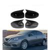 Car Rearview Side Mirror Cover Fit For Nissan Sylphy 2006 2007 2008 2009 2010-2012 Wing Cap Rear View Case Trim Carbon Fiber