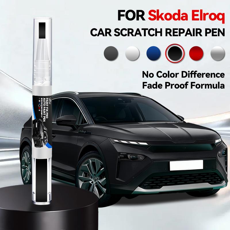 

For Skoda Elroq Paint Repair Pen Touch Up Scratch Remover DIY Auto Accessories Black White Orange Silver Blue Red чорний